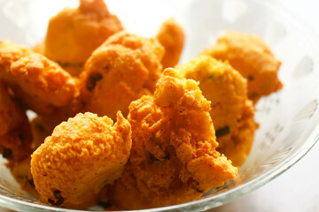Fried tofu 1. Crispy fried tofu in a bowl