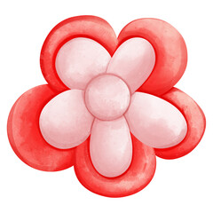 vibrant red flower with soft petals and central bloom, evoking joy