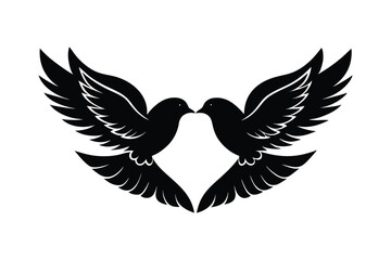 Adorable Valentine Bird with Heart Wings - Cute Romantic Lovebird Illustration Icon for Decor, Cards & Holiday Art