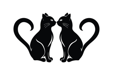 Adorable Valentine's Day Cat with Heart - Cute Cartoon Feline Love Icon for Cards, Gifts & Romantic Decor