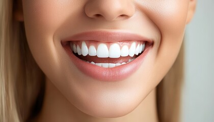 Fototapeta premium Beautiful young Latin woman smiling with bright teeth against a light background