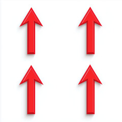 Arrow sign on white background