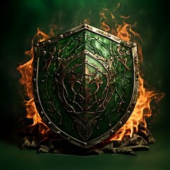 Fototapeta premium design concept of medival object on a green screen background