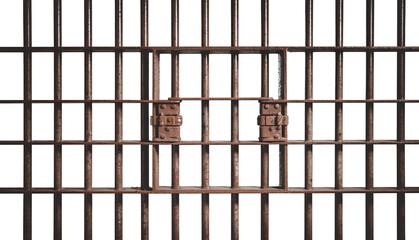 Prison bars transparent background for digital design and illustration