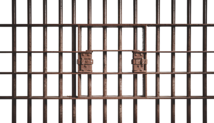 Prison bars transparent background for digital design and illustration
