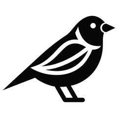 bird on a white background, Sparrow Bird Vector Illustration, Nature Wildlife Sparrow Bird Vector Graphic, Hand-Drawn Sparrow Bird