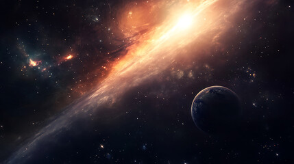 Obraz premium planet and galaxy