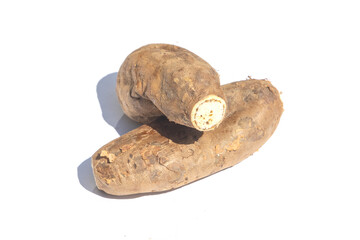 Sweet potato isolated on white background