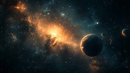 Obraz premium planet and galaxy