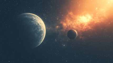 Obraz premium planet and galaxy