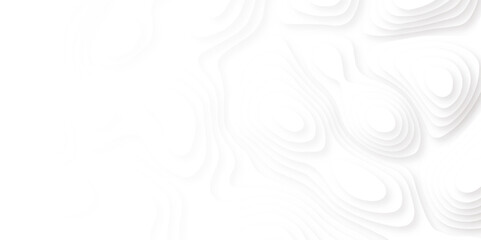 Smooth shape paper cut wavy shaped layers topographic background. Abstract origami papercut gray color texture, curved layers and elevation contour