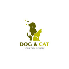 Dog and cat logo design. Pet care concept element,  suitable for your design need, logo, illustration, animation, etc.