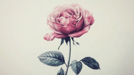 Obraz premium Elegant Rose in Soft Pink Hues