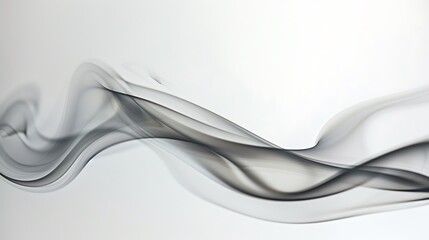 Obraz premium Black and white ink patterns resembling smoke captured in mid-air, with sharp edges and subtle depth of field, against a minimal light background in 
