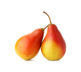 Fresh ripe juicy pears isolated on white