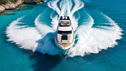 Luxury Yacht Cruising on Turquoise Waters