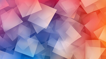 Fototapeta premium Abstract background with colorful, blurred geometric shapes in red, blue, and orange tones for creative design projects.