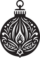 Christmas Decoration Element silhouette vector illustration isolated on a white background