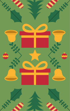 Christmas Pattern Design for Background or Wallpaper