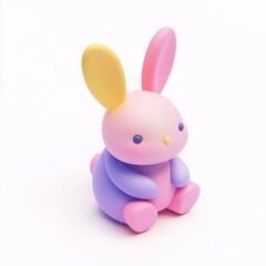 Obraz premium 3d render cute rabbit toy 01