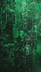 Naklejka premium Captivating artistic display dark green background with glitch effect and subtle dark spots