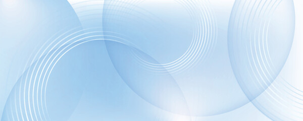 Soft light blue abstract background with circular lines and gradient shapes. eps10