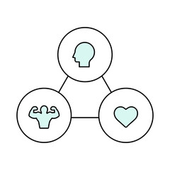Heart Symbols Representing Mental Health and Awareness. Emotional Support and Self-Improvement