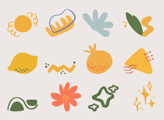 Vector : Blot Decoration Abstract boho Cute Art & Illustration