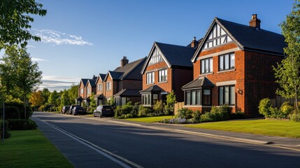 Detached houses in Manchester, United Kingdom.