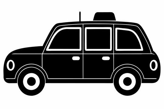 recommend clip art: taxi car silhouette vector illustration.