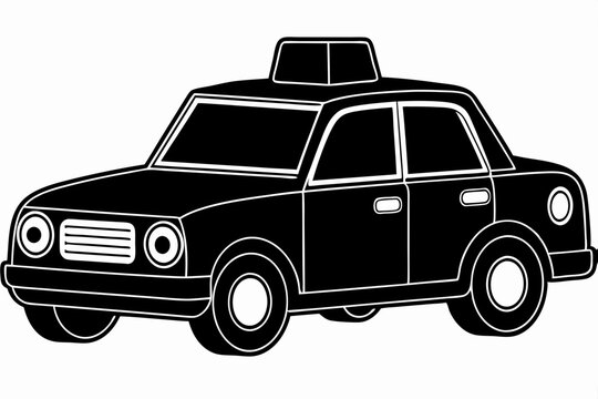 recommend clip art: taxi car silhouette vector illustration.
