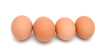 Eggs isolated on white background