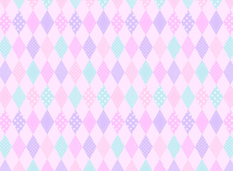 カラフルポップなダイヤ柄のシームレスパターン