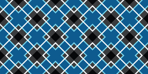 Blue and Black geometric seamless pattern for web, textile and wallpapers