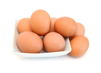 Eggs isolated on white background