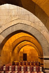 Fototapeta premium The interior of side chamber in Saruhan Caravanserai in Cappadocia, Turkey