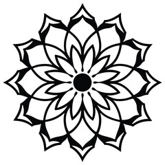 mandala-a-silhouette-vector