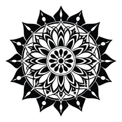 mandala-a-silhouette-vector