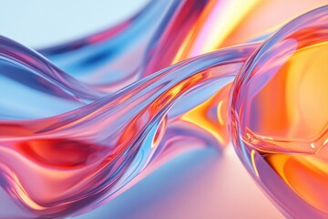 A macro shot of a vibrant, fluid substance with intricate patterns and colors