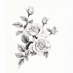 rose, flower, floral, vector, bouquet, illustration, nature, leaf, flowers, roses, design, pattern, plant, pink, love, vintage, art, blossom, wedding, decoration, drawing, beauty, spring, ornament, pa