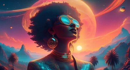 Portrait of a Woman | Digital AI Art Desktop Wallpaper