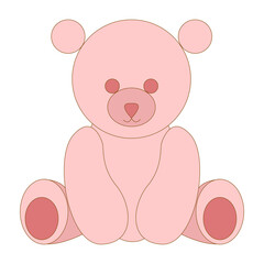Cute pink teddy bear