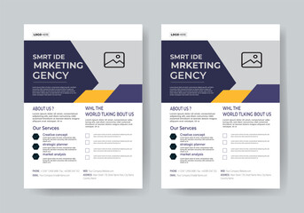 Flyer Mockup mrketing flyer template one color design  