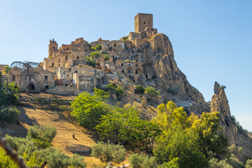 The abandoned village of Craco in Basilicata, Italy