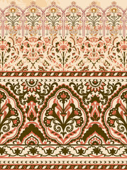 seamless beautiful wallpaper cards border design floral leaf vintage ornament Victorian geometric ethnic print paisley pattern