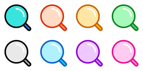 Vector search magnifier scan icon. Black, white background. Perfect for app and web interfaces, infographics, presentations, marketing, etc.