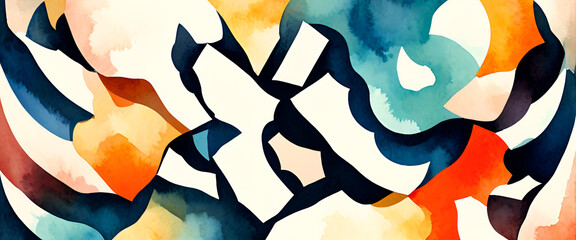 illustrazione sfondo con elementi astratti a tema geometrico surreale