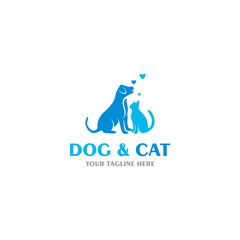 Dog and cat logo design. Pet care concept element,  suitable for your design need, logo, illustration, animation, etc.