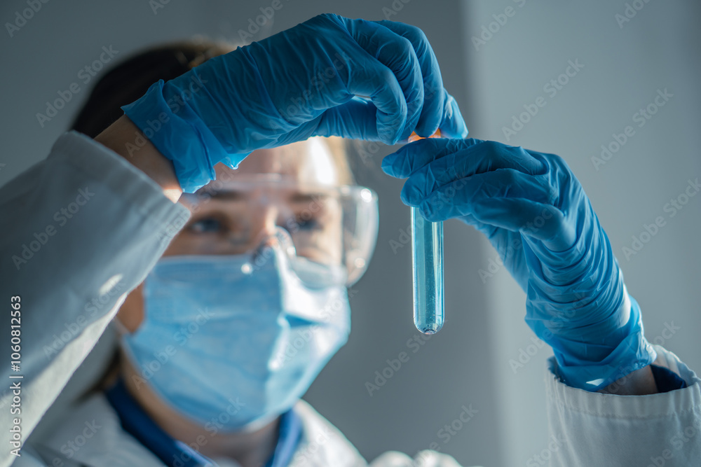 Aufkleber a dedicated laboratory research scientist is currently conducting an intricate chemical experiment u
