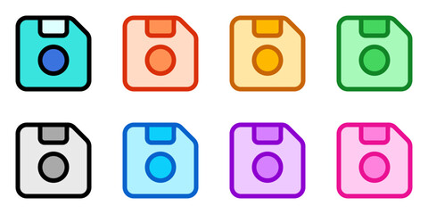 Editable vector save storage floppy disk icon. Part of a big icon set family. Perfect for web and app interfaces, presentations, infographics, etc